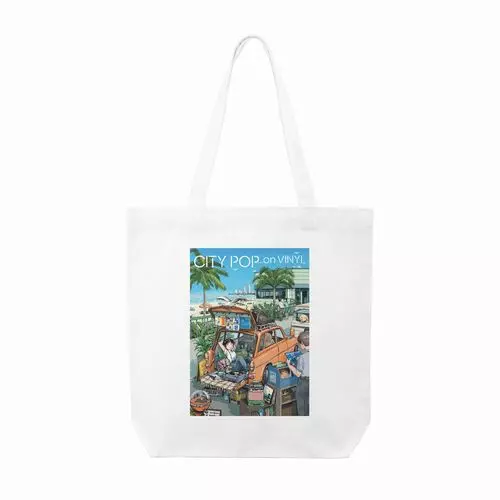 毛塚 了一郎 / CITY POP ON VINYL2023 OFFICIALレコードバッグ トートスタイル(ホワイト)