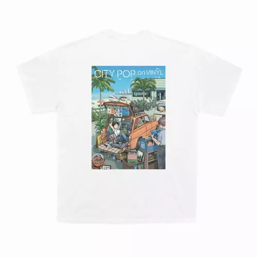 毛塚 了一郎 / CITY POP ON VINYL2023 OFFICIAL Tシャツ(ホワイト) [XL]