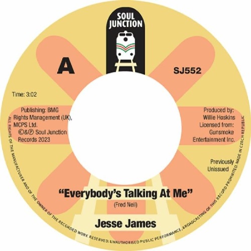 JESSE JAMES / ジェシー・ジェイムズ / EVERYBODY'S TALKING AT ME / YOU'RE MORE THAN A FRIEND OF MINE (7")