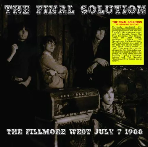 THE FILLMORE WEST JULY 7 1966 (LP)/FINAL SOLUTION/60sシスコ