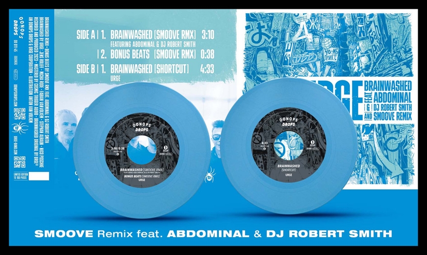 URGE FEAT. ABDOMINAL & DJ ROBERT SMITH / BRAINWASHED 7" (LIGHT BLUE VINYL)