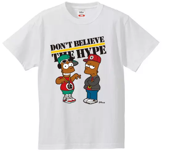 PUBLIC ENEMY / パブリック・エナミー / STILLAS "DON'T BELIEVE THE HYPET-SHIRT (WHITE L)