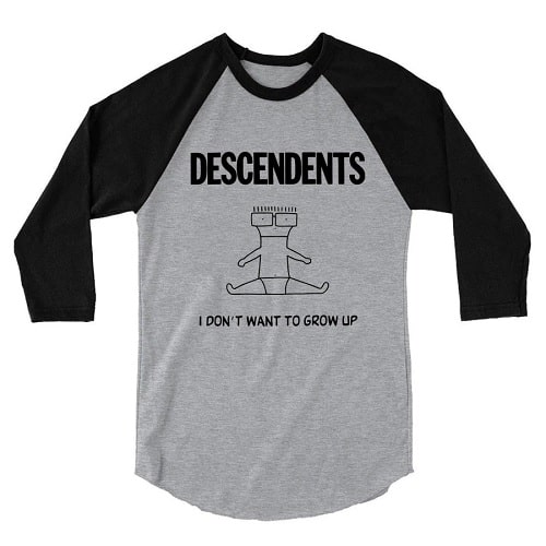 DESCENDENTS / M/I DON'T WANT TO GROW UP RAGLAN SHIRT
