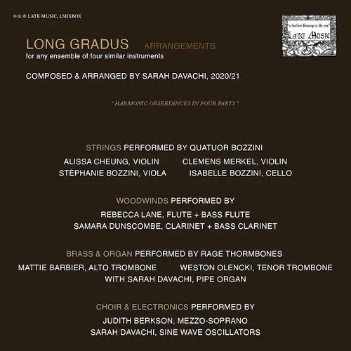 SARAH DAVACHI / サラ・ダヴァチー / LONG GRADUS (4CD BOX)
