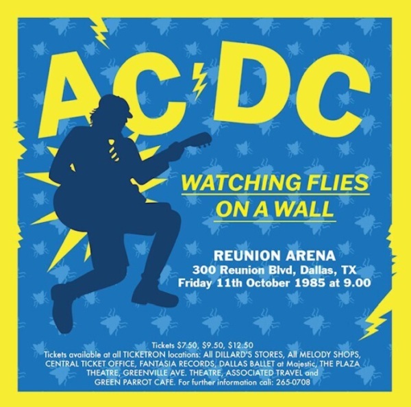 AC/DC / エーシー・ディーシー / WATCHING FLIES ON A WALL - REUNION ARENA, DALLAS TX 1985 / ウォッチング・フライズ・オン・ア・ウォール - リユニオン・アリーナ、ダラスTX 1985