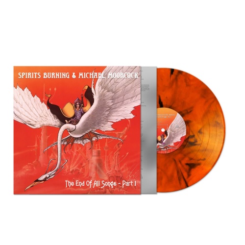 SPIRITS BURNING & MICHAEL MOORCOCK / THE END OF ALL SONGS: 300 COPIES LIMITED ORANGE MARBLE COLOR VINYL