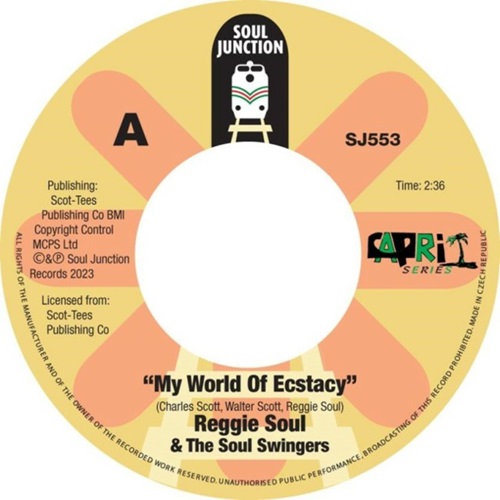 REGGIE SOUL & THE SOUL SWINGERS / MY WORLD OF ECSTASY / MIGHTY GOOD LOVING (7")