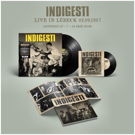 INDIGESTI / インディジェスティ / LIVE IN LUBECK, 02.09.1987 (LP+7"+BOOK/SOLID BLACK VINYL)
