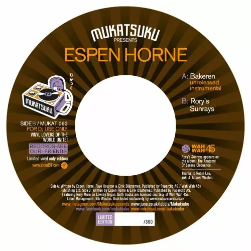 ESPEN HORNE / BAKEREN / RORY'S SUNRAYS (7")