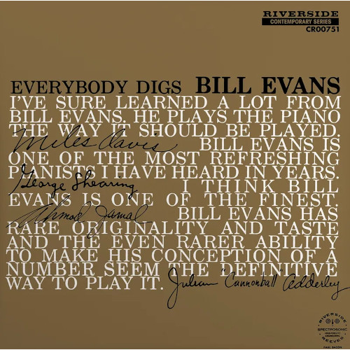 BILL EVANS / ビル・エヴァンス / Everybody Digs Bill Evans(LP/180g/MONO)