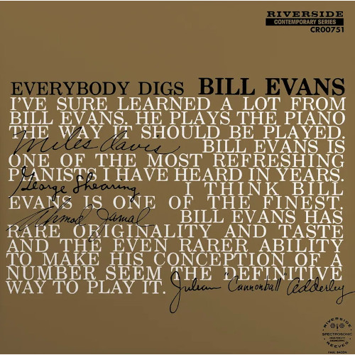 Everybody Digs Bill Evans(LP/180g/MONO)/BILL EVANS/ビル・エヴァンス/RECORD STORE  DAY 2024.4.20｜JAZZ｜ディスクユニオン・オンラインショップ｜diskunion.net