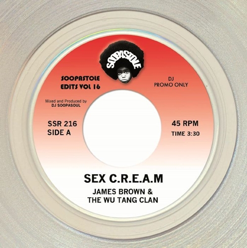 JAMES BROWN & WU-TANG CLAN / SEX C.R.E.A.M. 7" (CLEAR VINYL)