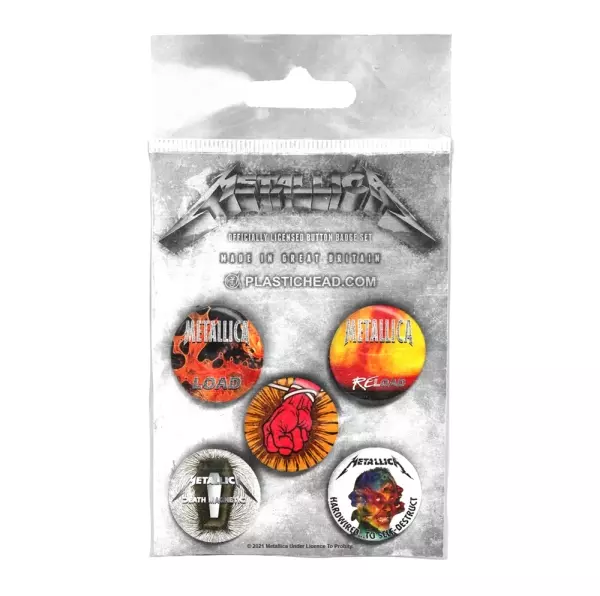 METALLICA / メタリカ / ALBUMS 1996-2016 BUTTON BADGE SET