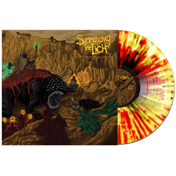 SUMMONING THE LICH / UNDER THE REVILED THRONE (YELLOW BLACK AND RED SPLATTER VINYL)