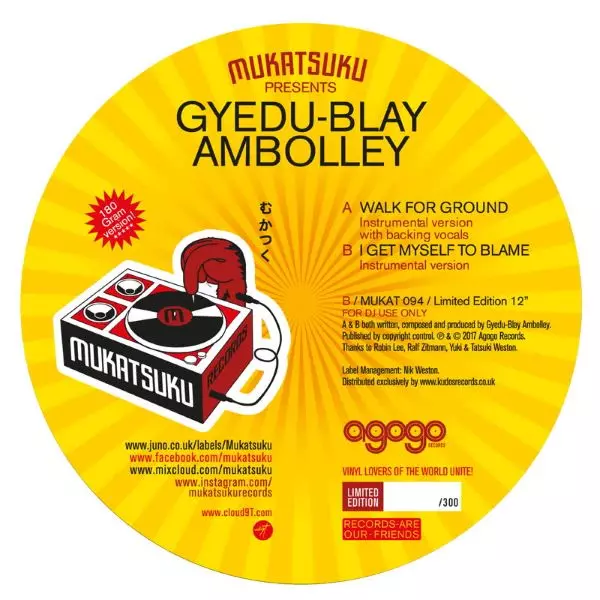GYEDU-BLAY AMBOLLEY / ジェドゥ-ブレイ・アンボリー / WALK FOR GROUND / I SEE MYSELF TO BLAME