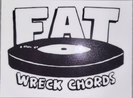 FAT WRECK CHORDS OFFICIAL GOODS / LABEL LOGO STICKER (WHITE)