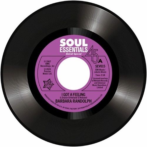 BARBARA RANDOLPH / I GOT A FEELING / MY LOVE IS YOUR LOVE (FOREVER) (7")