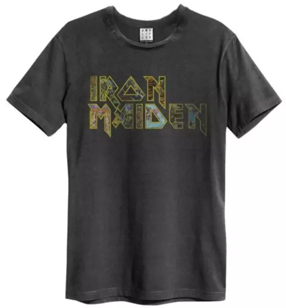 IRON MAIDEN / アイアン・メイデン / EDDIES LOGO AMPLIFIED VINTAGE CHARCOAL X LARGE T SHIRT