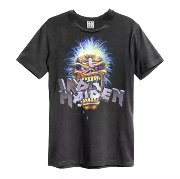 IRON MAIDEN / アイアン・メイデン / MAIDEN CHOMP AMPLIFIED LARGE VINTAGE CHARCOAL L SIZE T SHIRT