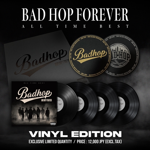 BAD HOP / BAD HOP FOREVER (ALL TIME BEST)【アナログ盤】【重量盤LP(4枚組) + オリジナル・スリップマット(2種)】