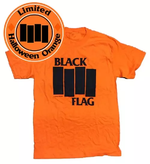 BLACK FLAG / ブラック・フラッグ / XL/HALLOWEEN BARS AND LOGO ON AN ORANGE SHIRT