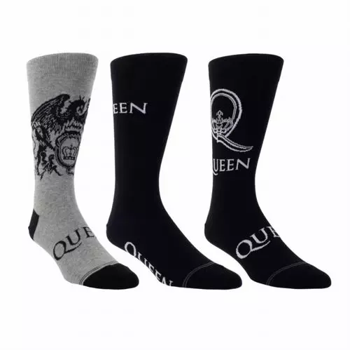 QUEEN / クイーン / QUEEN ASSORTED CREW SOCKS 3 PACK (ONE SIZE)
