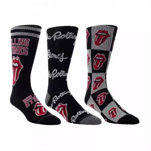 ROLLING STONES / ローリング・ストーンズ / ROLLING STONES ASSORTED CREW SOCKS 3 PACK (ONE SIZE)