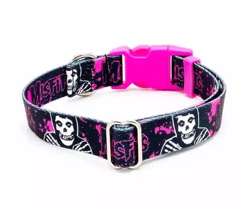 MISFITS / ミスフィッツ / SPLATTER 1" DOG COLLAR - PINK (M)