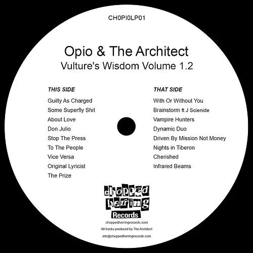 OPIO & THE ARCHITECT / VULTURE'S WISDOM VOLUME 1.2 (BLACK VINYL)