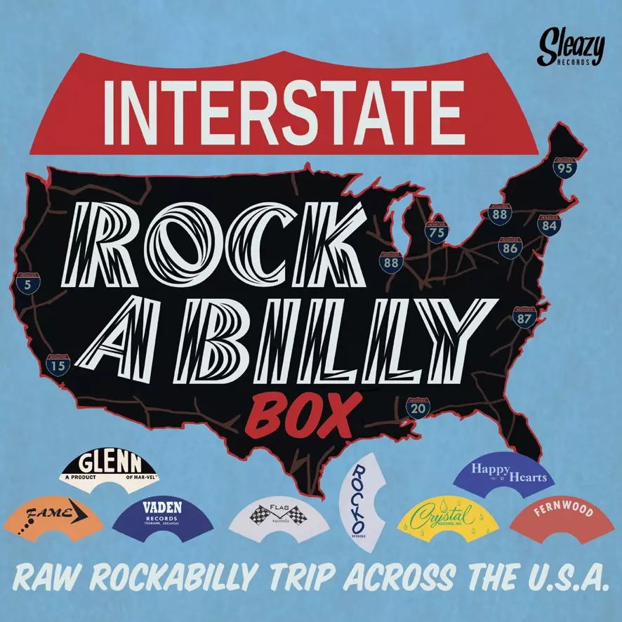 V.A. (OLDIES/50'S-60'S POP) / INTERSTATE ROCKABILLY - RAW ROCKABILLY TRIP ACROSS THE U.S.A. (7"x 8 BOX)