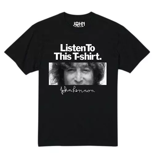 JOHN LENNON / ジョン・レノン / LISTEN TO THIS T-SHIRT. S/S TEE BLACK XL