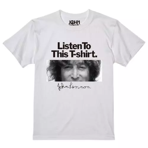 JOHN LENNON / ジョン・レノン / LISTEN TO THIS T-SHIRT. S/S TEE WHITE M