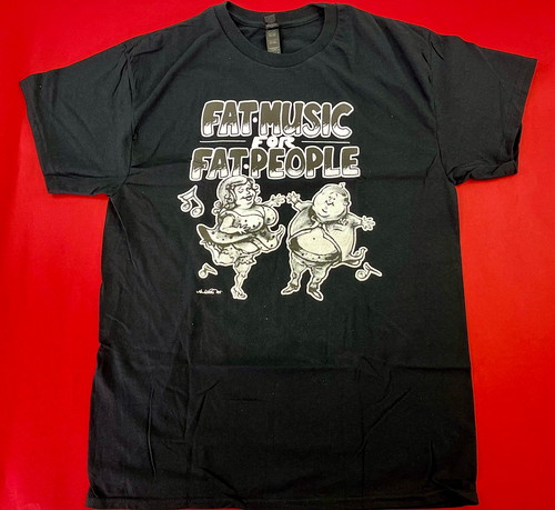 FAT WRECK CHORDS OFFICIAL GOODS / M/FAT MUSIC FOR FAT PEOPLE T-SHIRT BLACK
