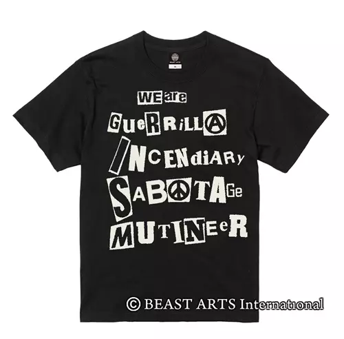 新品G.I.S.M.GUERRILLA INCENDIARY Tシャツ　黒ギズム M/BLK/GUERRILLA INCENDIARY T SHIRT/G.I.S.M.｜PUNK｜ディスク