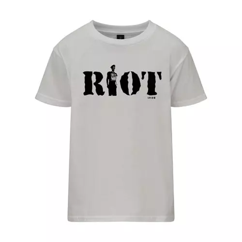 UR / アンダーグラウンド・レジスタンス / UR 'RIOT' T-SHIRT BLACK ON WHITE (M SIZE)