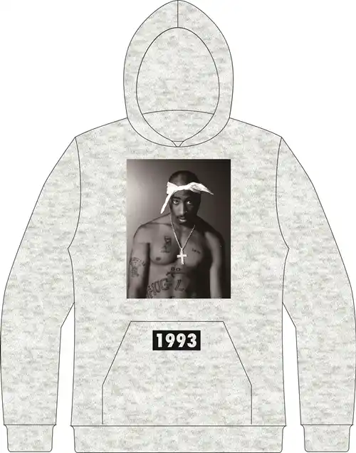 2PAC / トゥーパック / 1993 WEST PAC HOODIE (ASH) (L)