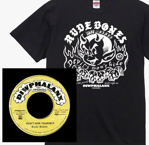 RUDE BONES / ルード・ボーンズ / L/BLK/Don't Hide Yourself Tシャツ付きセット