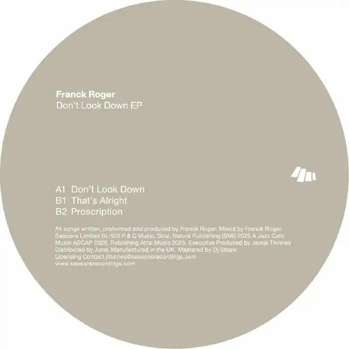 FRANCK ROGER / フランク・ロジャー / DON'T LOOK DOWN EP (12")