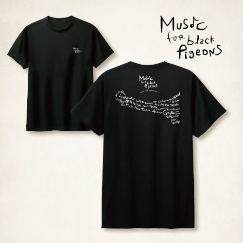 JAKOB BRO / ヤコブ・ブロ / Music for Black Pigeons Black T-shirt(XLサイズ)