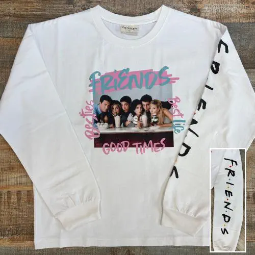 FRIENDS (US TV DRAMA) / FRIENDS LONG SLEEVE T-SHIRT (25F-86301 / WHITE / M)
