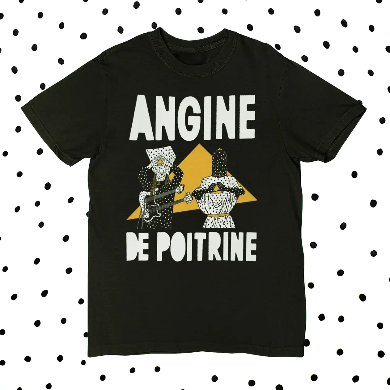 ANGINE DE POITRINE / アンジーヌ・ド・ポワトリーヌ / PYRAMID BLACK T-SHIRT (SIZE:M)