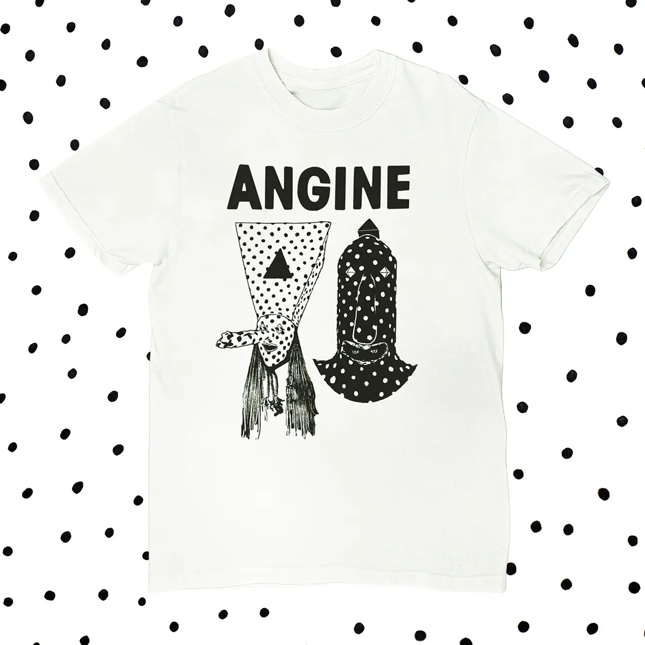 ANGINE DE POITRINE / アンジーヌ・ド・ポワトリーヌ / KHN & KLEK WHITE T-SHIRT (SIZE:XL)