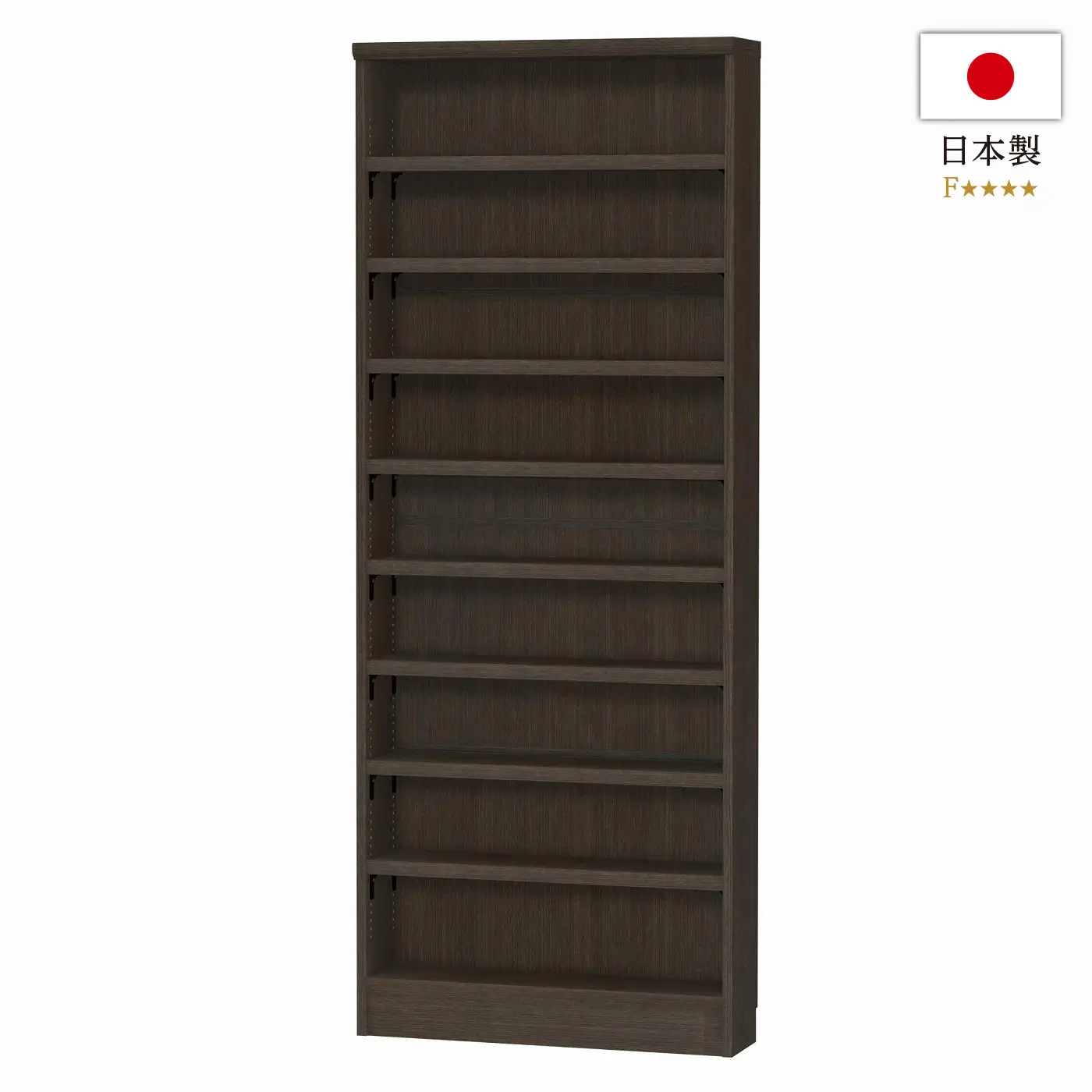 純国産レコードラック 6BOX ダークブラウン/レコードラック｜CD