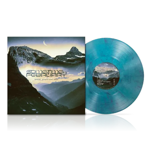 SOMETIME IN FEBRUARY / WHERE MOUNTAINS HIDE: LIMITED TRANSPARENT LIGHT BLUE & LILAC MARBLE COLOR VINYL