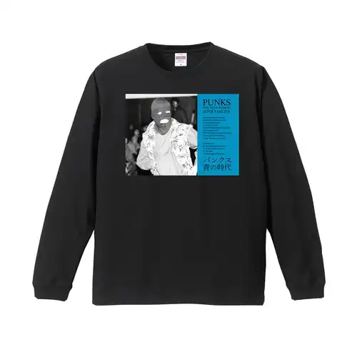 済済パンク XXL punk未使用ロングTシャツ黒 XL/パンクス 青の時代 ロングスリーブTシャツ 黒/安田潤司|PUNK