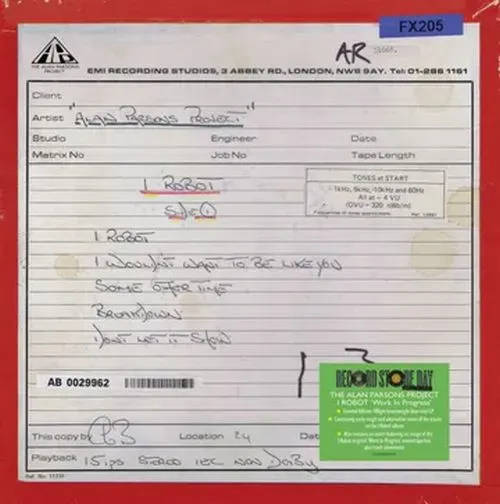 ALAN PARSONS PROJECT / アラン・パーソンズ・プロジェクト / I ROBOT (WORK IN PROGRESS) [LP] (BLUE 180 GRAM VINYL, 3MM SPINED SLEEVE, LIMITED, INDIE-EXCLUSIVE)