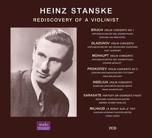 HEINZ STANSKE / ハインツ・シュタンスケ / SIBELIUS / GLAZUNOV / MOHAUPT:VIOLIN CONCERTO