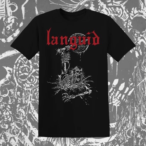 LANGUID / ランギッド / M/SHOVE THEIR SYSTEM UP THEIR ASS T-SHIRT (BLACK)