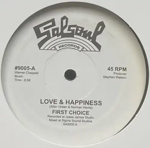FIRST CHOICE / ファースト・チョイス / LOVE & HAPPINESS (RON HARDY EDIT)