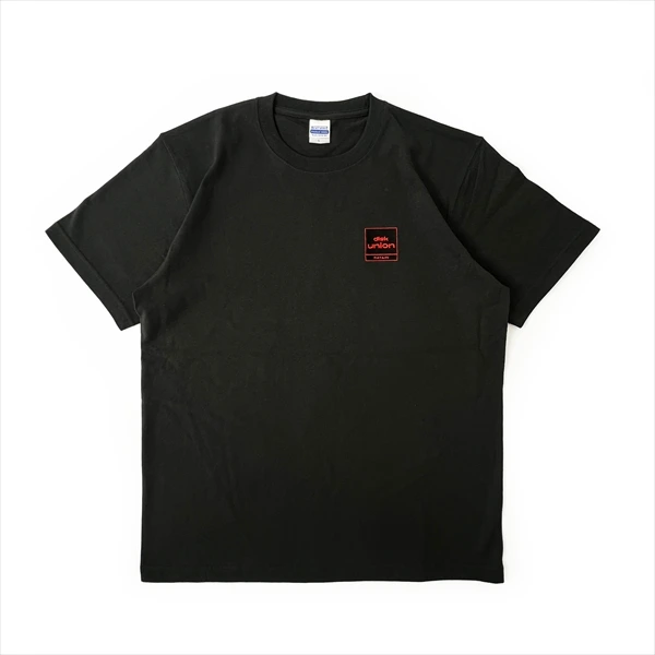 DISKUNION / ディスクユニオン / diskunion 四角ロゴ Tシャツ 刺繍 (Sumi Black/L)
